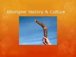 Aborigine History & Culture