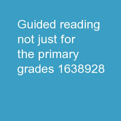 Guided Reading? Not just for the primary grades!