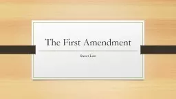 The First Amendment Street Law