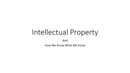 Intellectual Property And