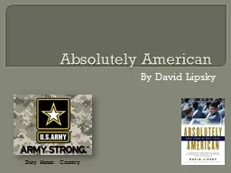 Absolutely American  By David Lipsky