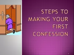 Steps to making Your First Confession