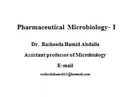 Pharmaceutical Microbiology- I