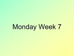 Monday Week 7 Abstemious