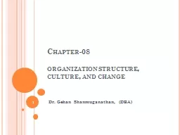 Chapter-08 organization structure, culture, and change