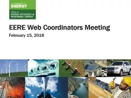 EERE Web Coordinators Meeting