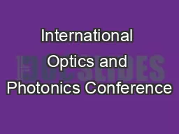 International Optics and Photonics Conference