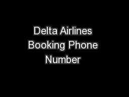 Delta Airlines Booking Phone Number 