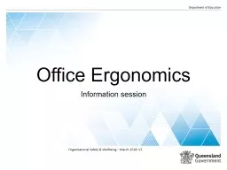 Office Ergonomics Information session
