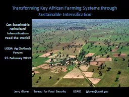 Transforming Key  African Farming Systems