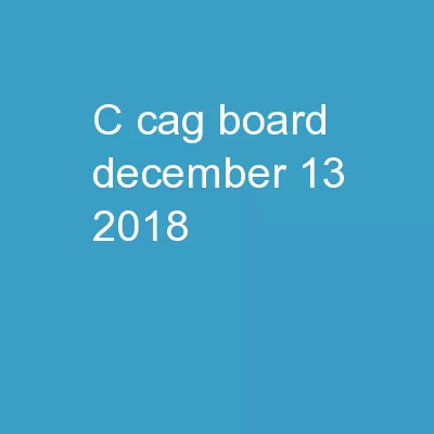 C/CAG Board – December 13, 2018