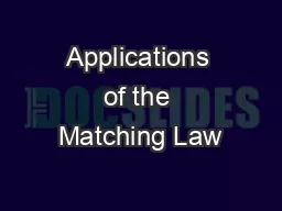 Applications of the Matching Law
