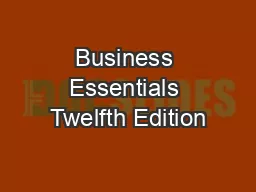 Business Essentials Twelfth Edition