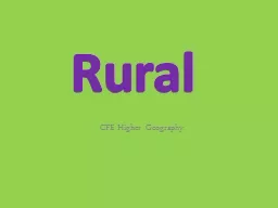 CFE Higher Geography Rural
