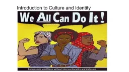 Introduction to Culture and Identity