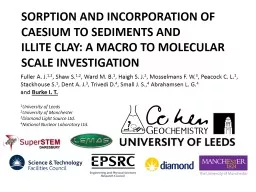 SORPTION AND INCORPORATION OF CAESIUM TO SEDIMENTS AND