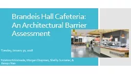 Brandeis Hall Cafeteria: An Architectural Barrier Assessment