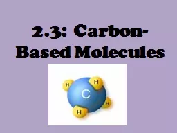 2.3:  Carbon-Based Molecules