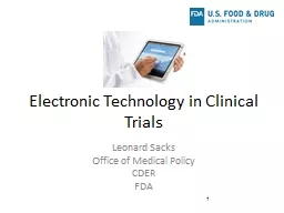 Electronic Technology in Clinical Trials