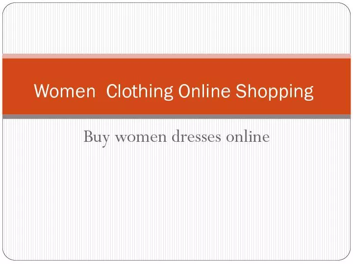 Women  clothing online shopping  