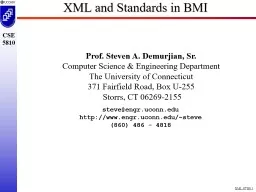XML and Standards in BMI