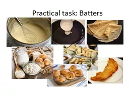 Practical task: Batters LO: