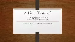 A Little Taste of Thanksgiving