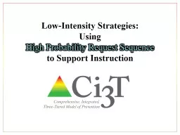 Low-Intensity Strategies: