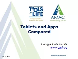 Tablets and Apps Compared