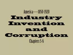 America—1850-1920 Industry