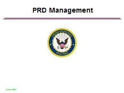Unclassified PRD Management
