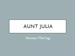 Aunt Julia Norman  MacCaig