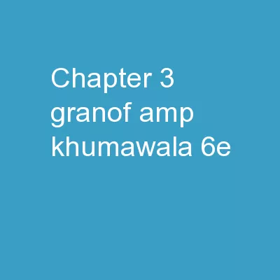 Chapter 3 Granof & Khumawala -6e