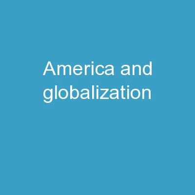America and Globalization
