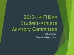201 3 -1 4  FHSAA Student-Athlete Advisory Committee