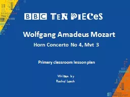 Wolfgang Amadeus Mozart Horn Concerto No 4,