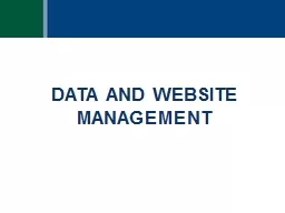 DATA AND WEBSITE MANAGEMENT