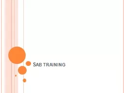 Sab  training SAB MISSION STATEMENT