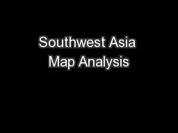 Southwest Asia Map Analysis