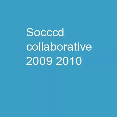 SOCCCD Collaborative 2009-2010