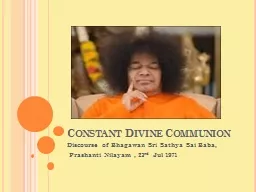 Constant Divine Communion