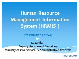 Human Resource Management Information System (HRMIS )