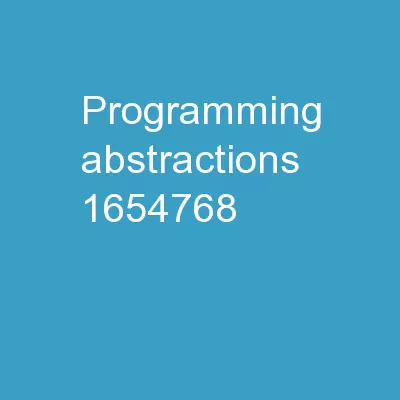 Programming Abstractions