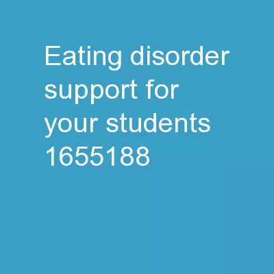 Eating Disorder Support for Your Students