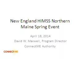 New England HIMSS Northern Maine Spring Event