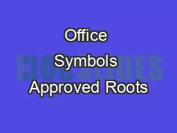 Office Symbols Approved Roots