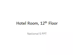 Hotel Room, 12 th  Floor