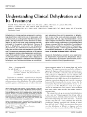 REVIEWS Understanding Clinical Dehydration and Its Tre