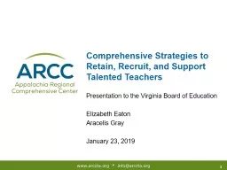 Comprehensive Strategies to Retain, Recruit, and Support Talented Teachers
