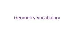 Geometry Vocabulary Angle